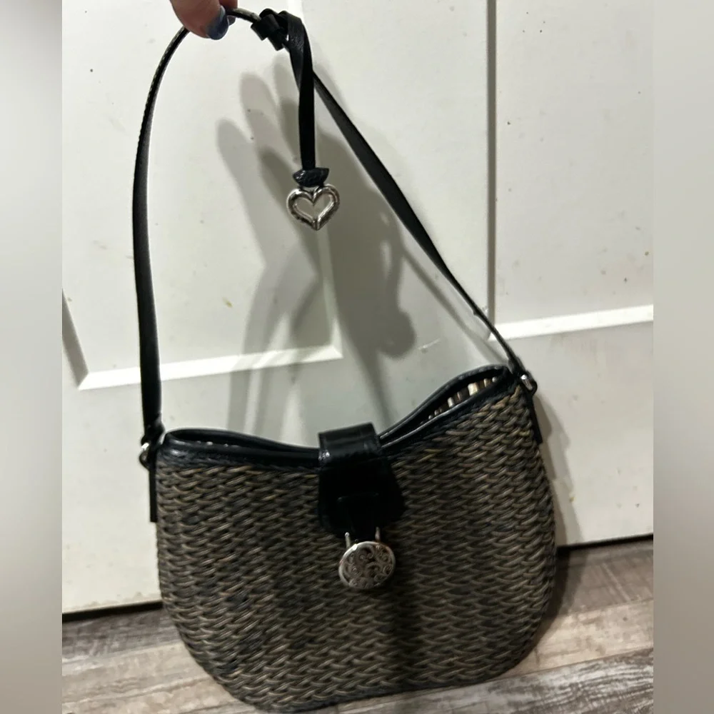 Brighton Black and Brown Woven Women's Bag shoulder purse